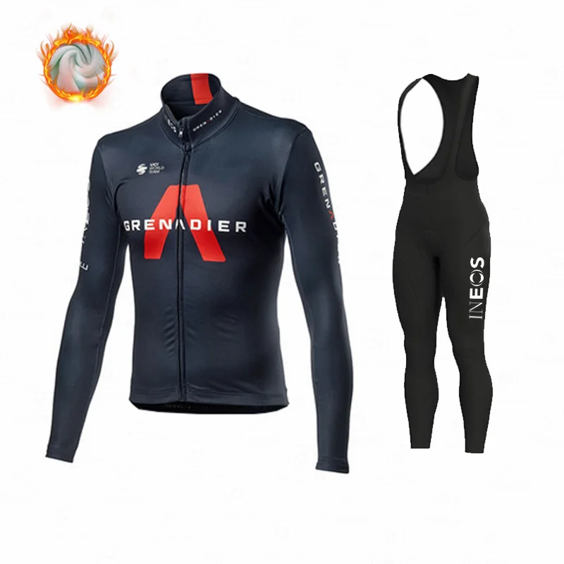 

2022 Ineos Grenadier Winter Thermal Fleece Cycling Clothes Men Bicycle Sport Riding Bike MTB Clothing cycling Warm Sets Ciclismo