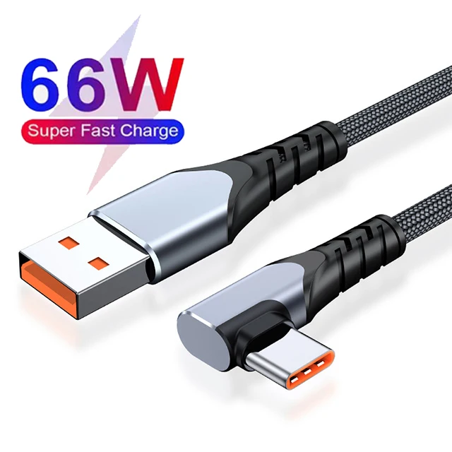 

6A 66W USB Type C Super-Fast Cable For Huawei Mate 40 50 Xiaomi 11 10 Pro OPPO R17 Fast Charging USB-C Charger Cable Data Cord