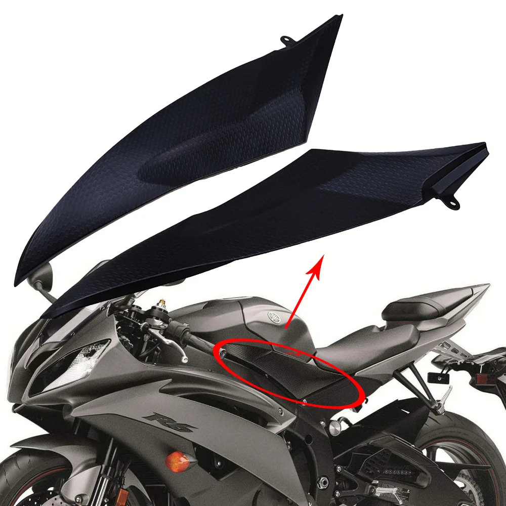 

2pcs Motorcycle Parts Gas Tank Side Cover Panel Fairing Trim Cowl Plastic For Yamaha YZFR6 YZF R6 YZF600 R6 YZFR6 2006 2007 06