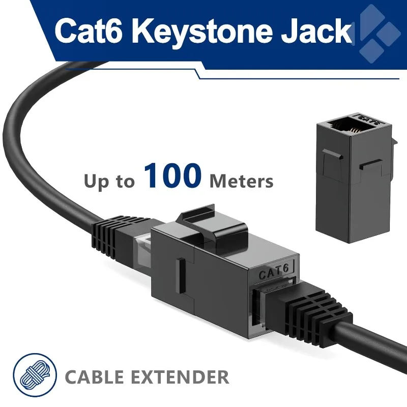 Фото 2-10 шт. RJ45 Cat6 Keystone Coupler, сетевой удлинитель CAT6, адаптер-разъем, двойной прямой соединитель для Ethernet-кабелей LAN №4