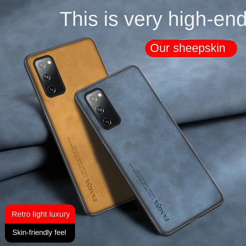 Для Samsung Galaxy S20 FE G780F чехол из искусственной кожи с твердой задней крышкой ПК