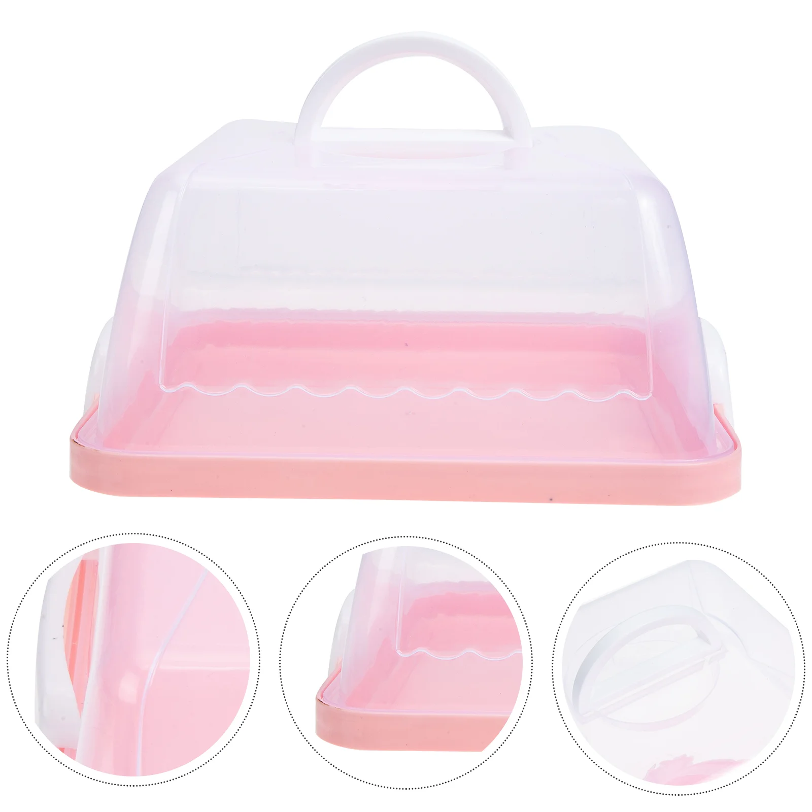 

Cake Box Carrier Container Cupcake Gift Storage Holder Mini Clear Plastic Portable Wedding Containers Bakery Pastry Lid Packing