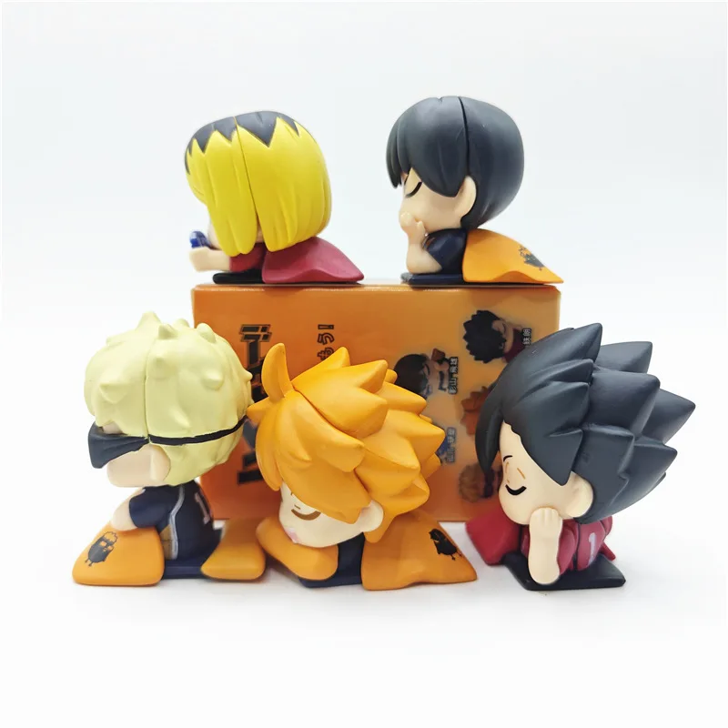 5шт аниме Хайкю!! Серия Sleep Gashapon Toys Hinata Shoyo Kozume Kenma Tetsurou Kuroo ПВХ фигурка модель