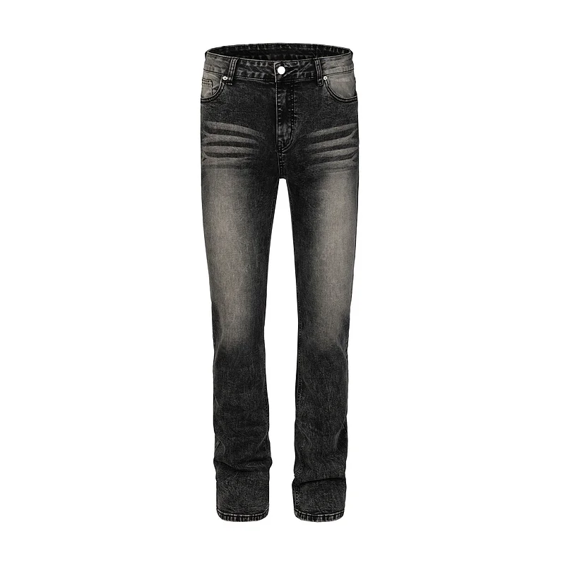 

Washed Old Slim Fit Elastic Jeans Men Vintage Denim Trouser Mens Casual Pants Hot Sale Streetwear