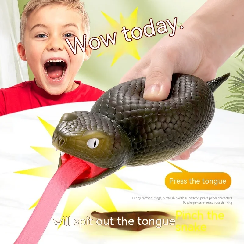 Смешная игрушка с мягким клеем в виде змеи для розыгрыша имитация декомпрессии