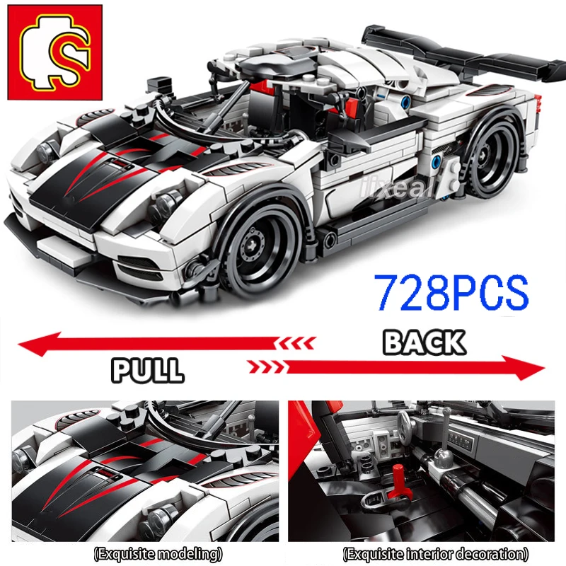 

Sembo Blocks 728pcs High-tech Super Racing Car City Champion Model Bulding Bricks Educational Toy For Boy Gifts