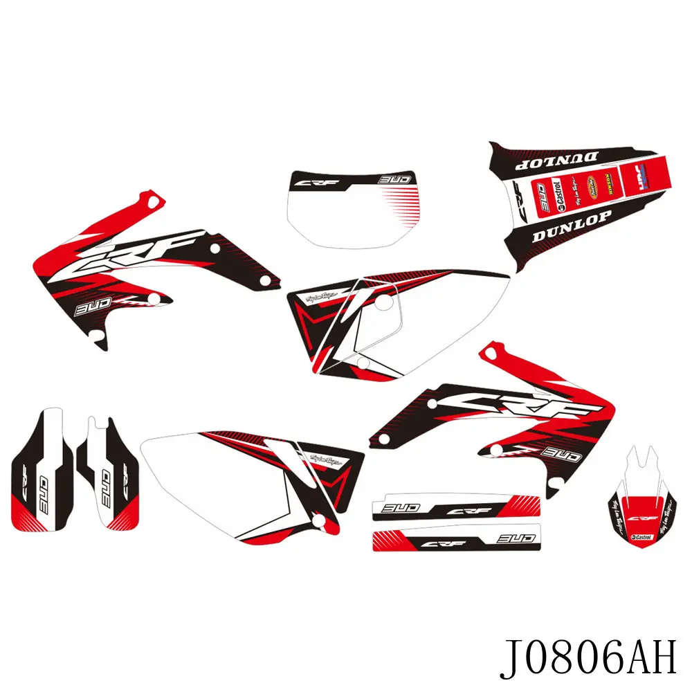 

Full Graphics Decals Stickers Motorcycle Background Custom Number Name For HONDA CRF 450X CRF450X 2005-2016