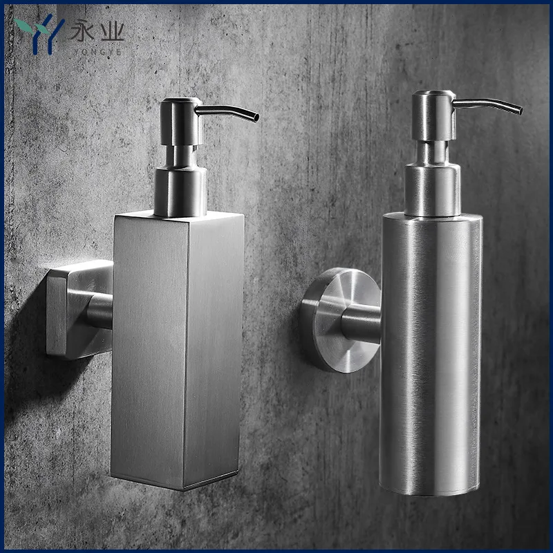 

Stainless Steel 200ml Soap Dispenser Wall Mounted Soap and Shampoo Dispenser Soap Pump Dispenser Bathroom Kitchen Dispenser