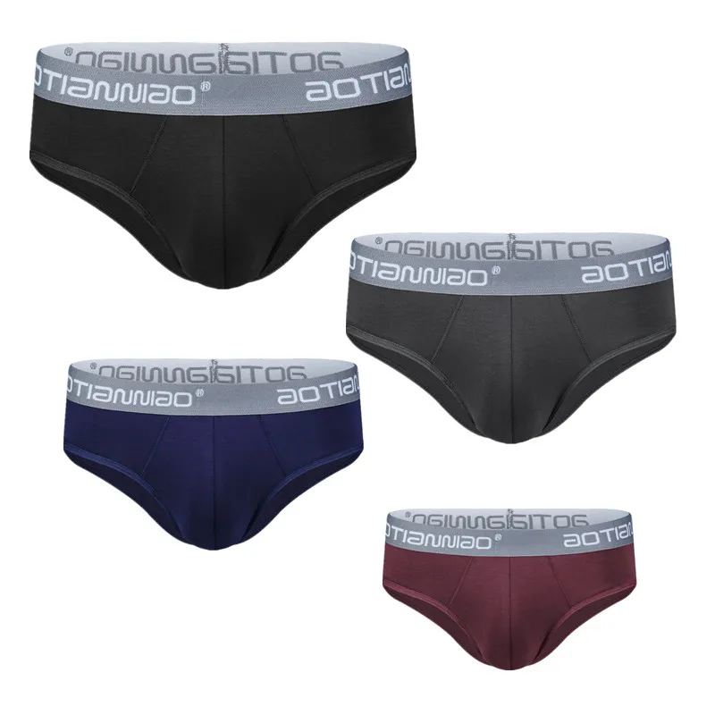 

4 Pack Men Big Size Panties Sexy Briefs Underwear Underpants Male Large Knickers Homme Undershorts Modal Undies Bottom Shorts