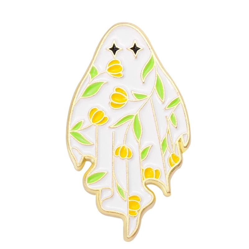 Cute Friends Pin Ghost Brooch Halloween Spooky Alloy Backpack Accessories Gift for Children |