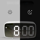 Умные светодиодсветодиодный часы, прикроватный цифровой будильник, настольные электронные настольные часы, будильник с функцией повтора, USB