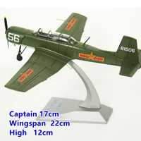 diecast 148 scale nanchang cj 6 airplane model military training pt6 souvenir gift alloy aircraft adult static boys