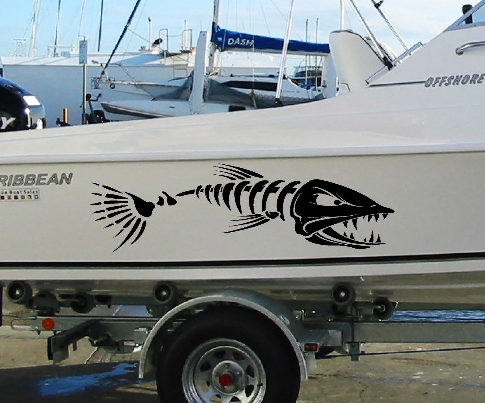 

Hot Sale Fish Bone Stickers for Boat Body Decal Styling Engine Hood Decor Cruise Sticker Mural Vinyl Covers Autosticker