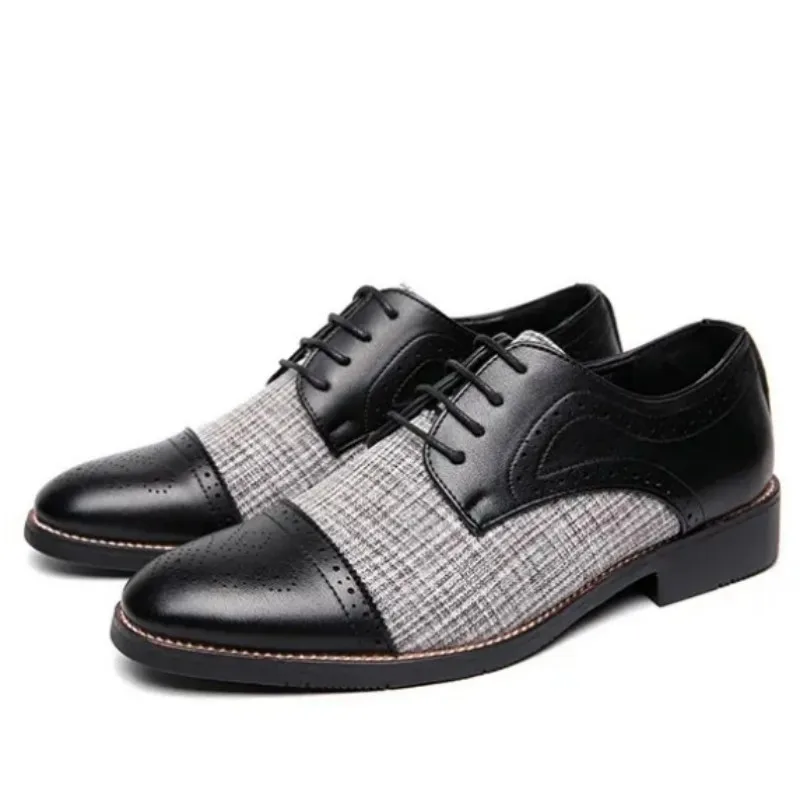 

DAFENP Walking Style British Casual Shoes Fashion Design Hard Wearing Leather Formal Shoes Men Business Formal shoes 38-47