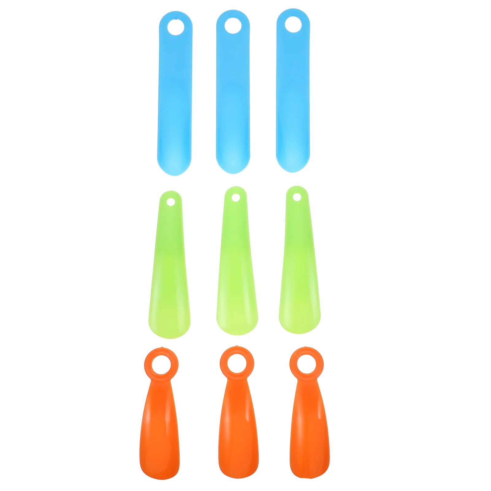 

3Pcs Plastic Shoe Horns Practical Household Shoe Lifters (Assorted Color)