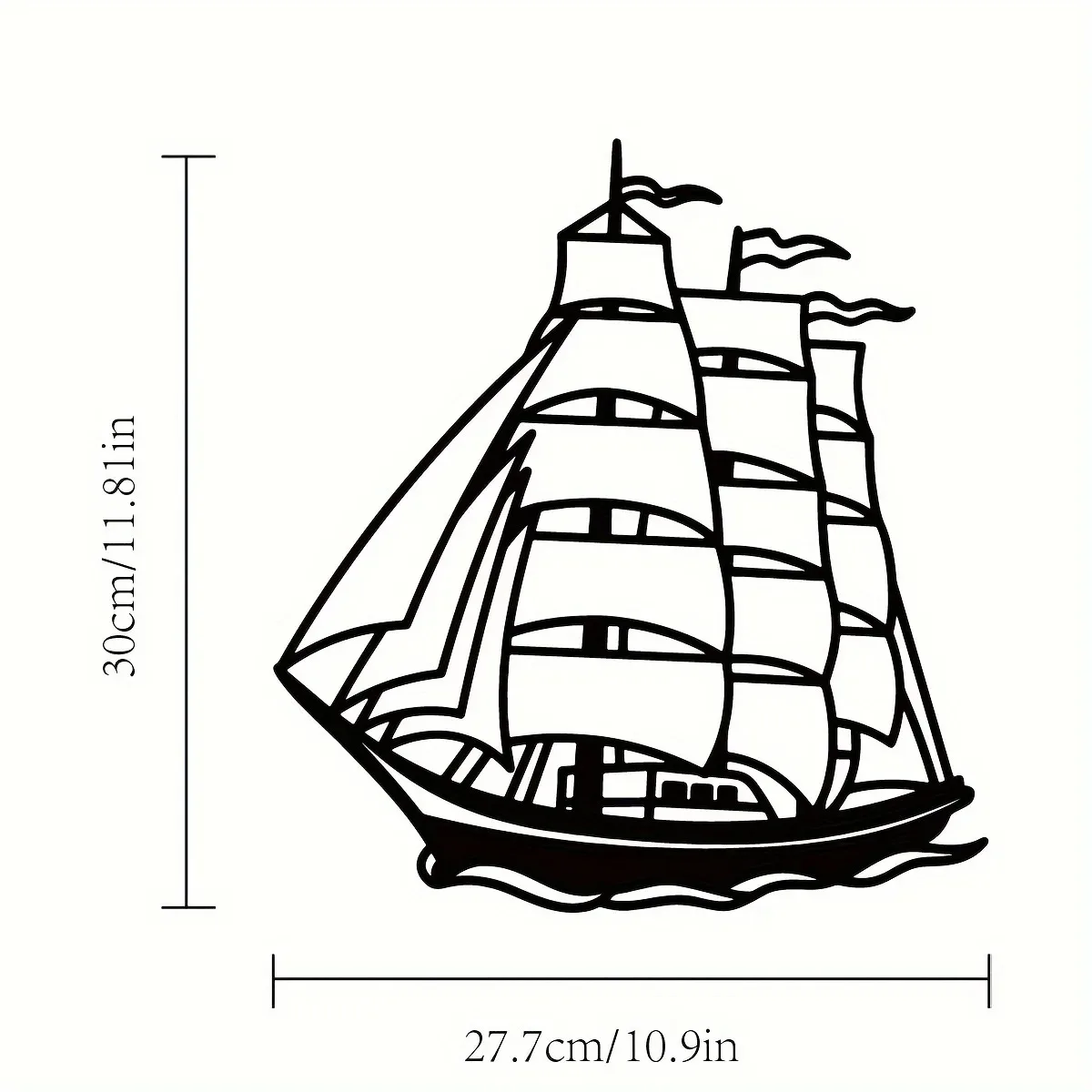 Металлические Настенные Рисунки С Дизайном Корабля. Антикварная Морская Тема.