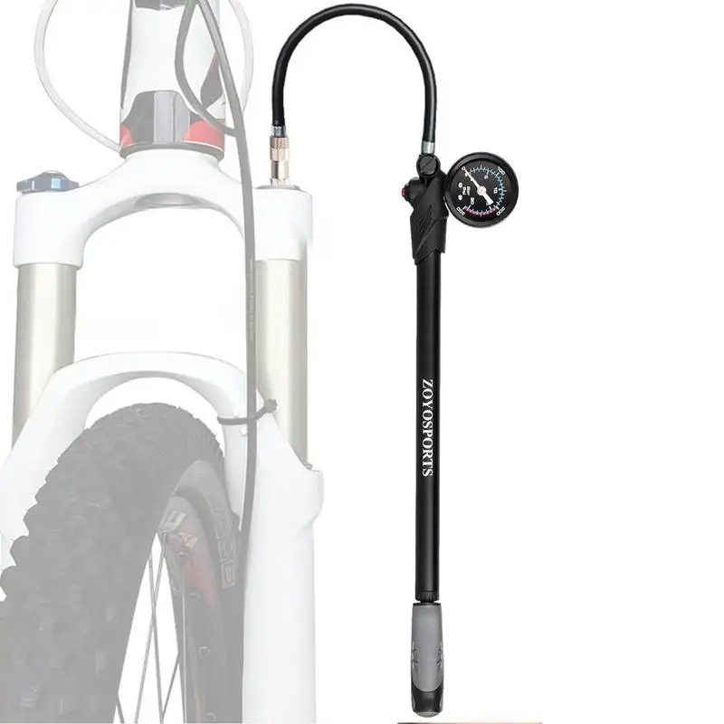 Bike Shock Pump 300psi High-Pressure MTB Bike Rear Air Pump Mountain Bike Repair Tool With Gauge And Air Bleed Button Road Trip