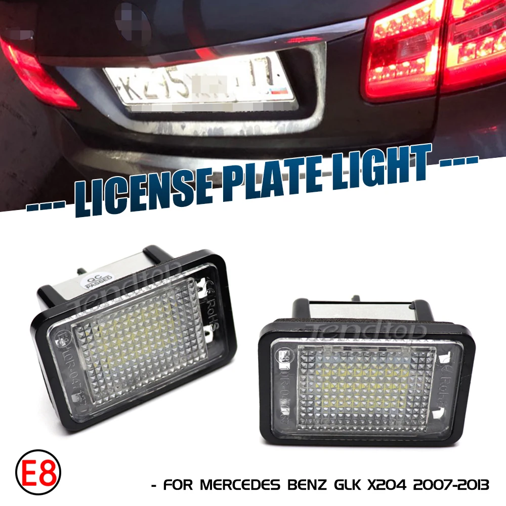 

Подсветка автомобильного номерного знака для Mercedes-Benz GLK X204 2007-2013 светодиодный ная подсветка номерного знака Canbus без ошибок Автомобильный задний фонарь