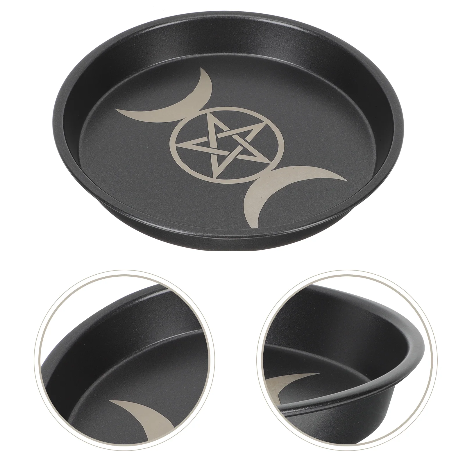 Pentagon Tea Light Candles Tray Carbon Steel Decorative Scented Plate Ritual
