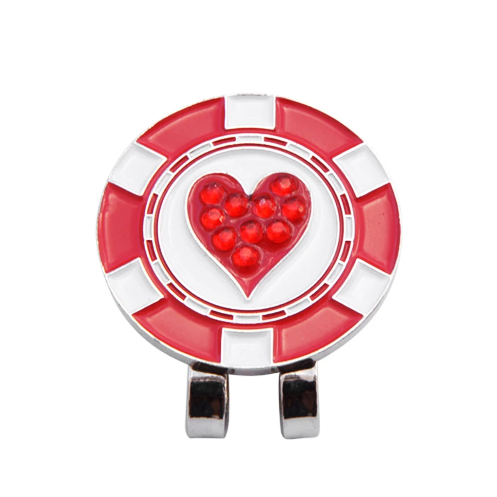 

2.5cm Metal Golf Marker Portable Reusable Removable Detachable Hat Clip Indoor Outdoor Ball Positioning Mark Sport