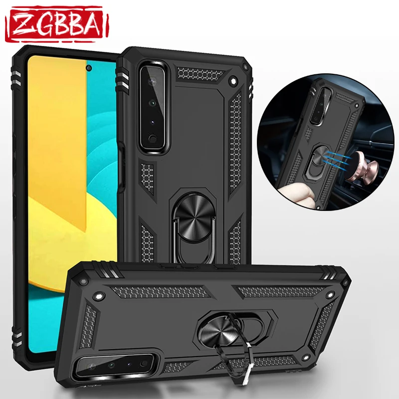 

Shockproof Solid Color Protective Cellphone Case For LG Stylo 7 6 5 Aristo 6 5 4 Plus 3 2 Armor Magnetic Ring Car Holder Cover