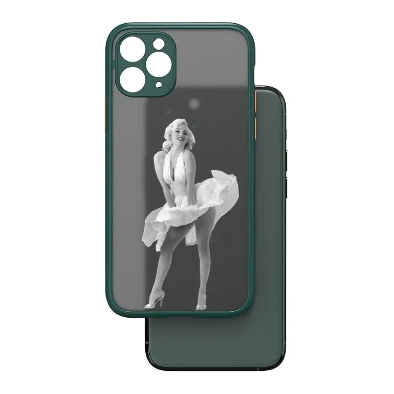 Матовый Прозрачный чехол Marilyn для IPhone 12Pro 13 11 Pro Max Mini Xs X Xr 7 8 6 6s Plus Se 2020 |