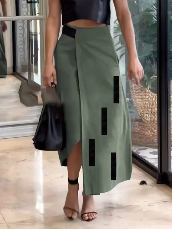 Modigirl женские длинные юбки низ 2024 модные новые трапециевидные свободные