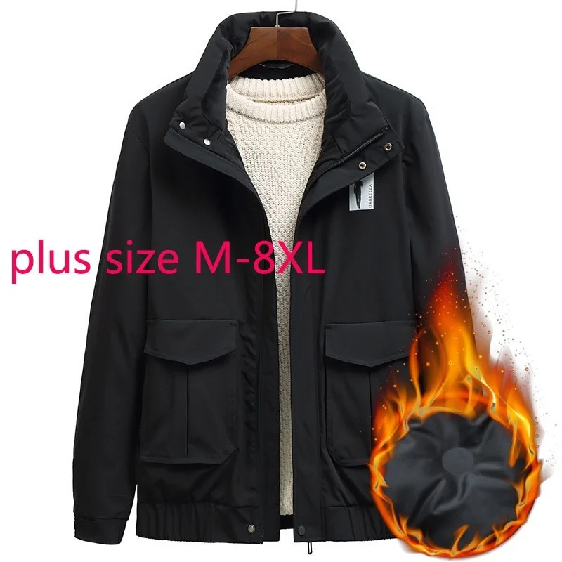 Large New Suepr Arrival Autumn Fashion And Winter Men Youth Oversized Work Clothes Casual Down Jacket Plus Size M-5XL6XL 7XL 8XL