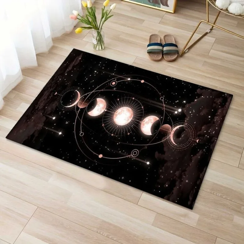 Ночные тематические коврики для спальни гостиной Moon Mystic Area нескользящий