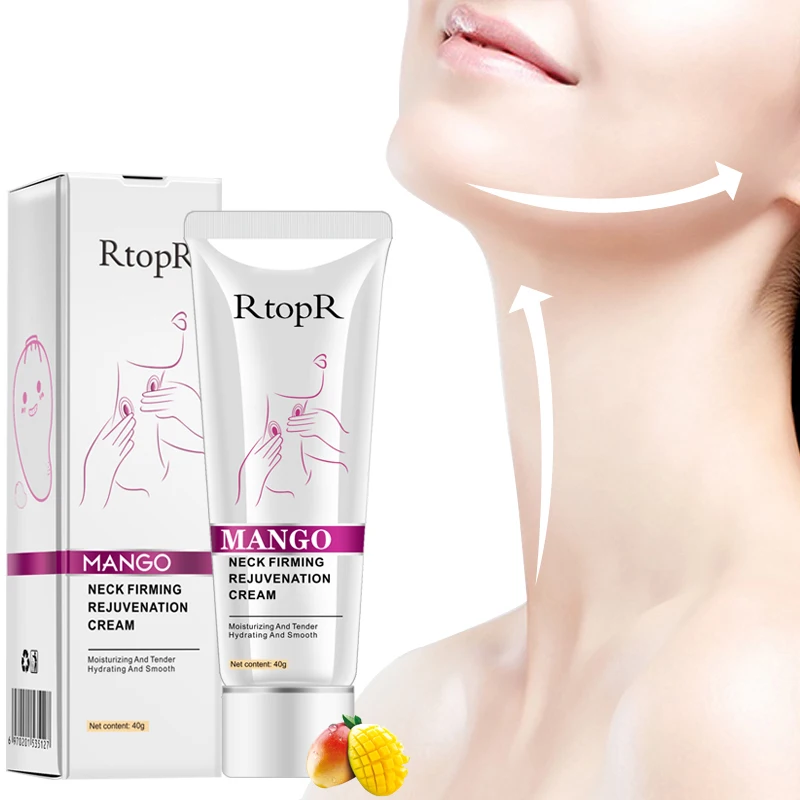 

RtopR Mango Neck Firming Rejuvenation Cream Anti-wrinkle Whitening Moisturizing Neck Serum Mild Peeling Beauty Neck Care 40g