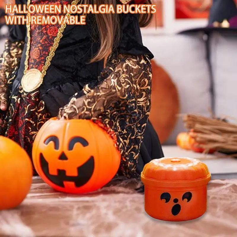 Impreza z okazji Halloween Wiadro na cukierki Pojemnik dyni Cukierek albo psikus Uchwyt przekąski ciasteczkami Rekwizyty dekoracyjne Dzieci sprzyja