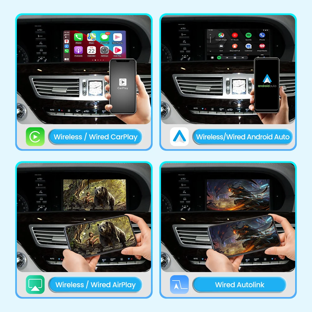 Фото Интерфейс JoyeAuto для Mercedes-Benz 2010-2014, Mercedes S-класса W221, модуль беспроводного CarPlay, Android Auto, Airplay, Mirror-Link №3
