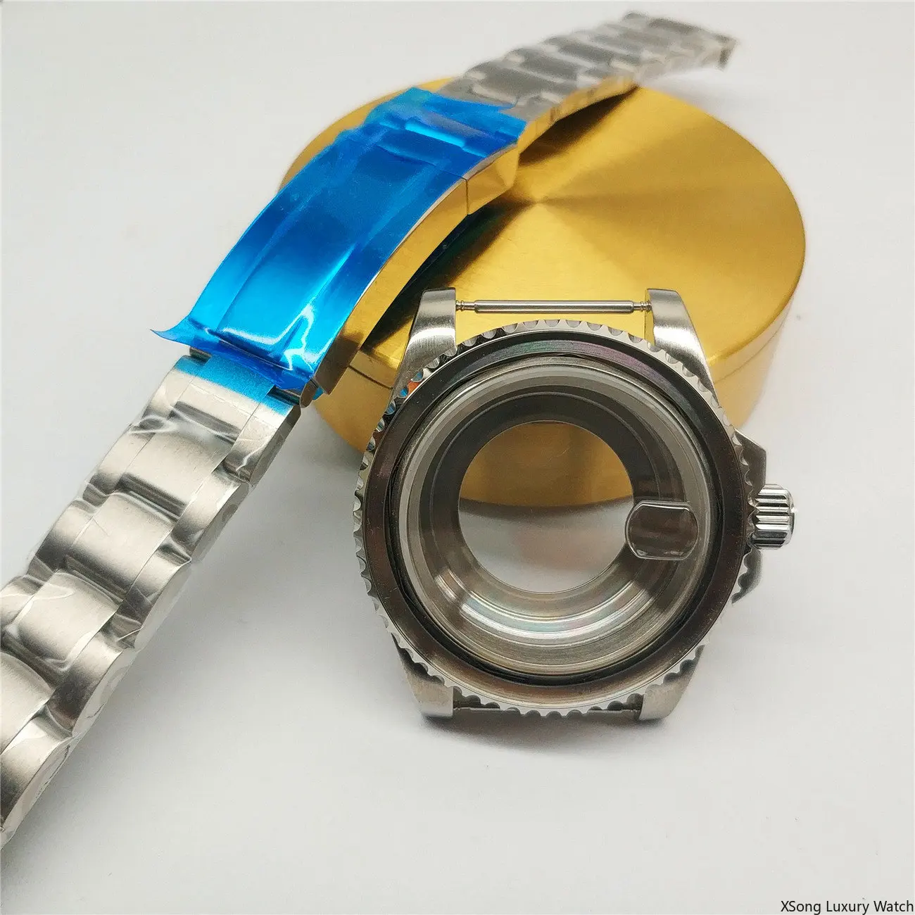 41mm Watch Case Men's Stainless Steel Cases Parts Fit nh35 nh36 eta2824 Mechanical Movement Waterproof 316L fine Steel Case