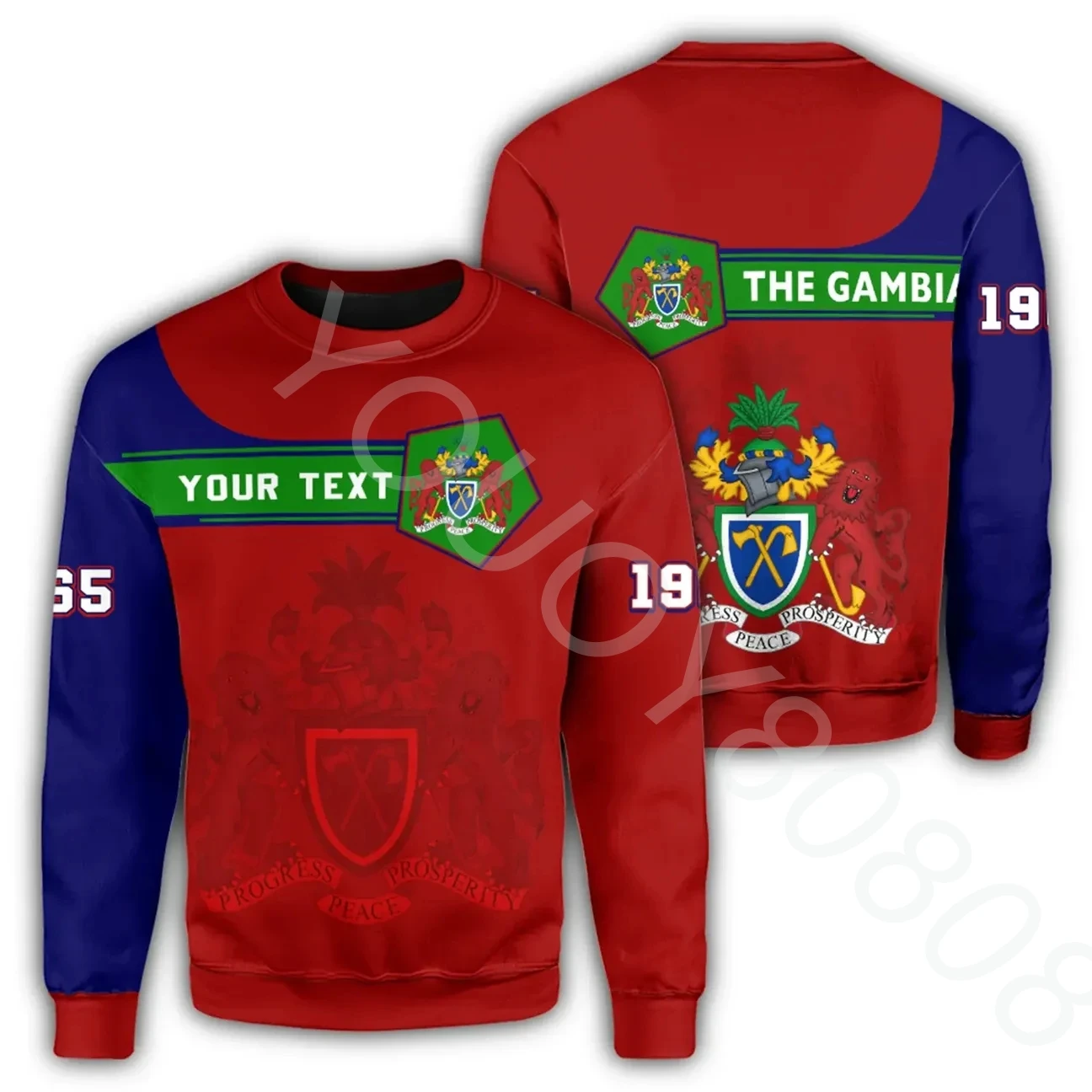 

New Autumn Winter African Zone Shirts Gambia Sweatshirts Pentagon Style Men's Sweatshirts Printed Casual Street Hoodie