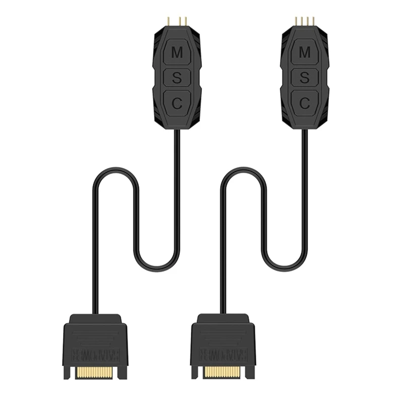 

Computer ARGB Light Adapter 5V 3pin ARGB / 12V 4pin RGB Motherboard Fan Control Dropship