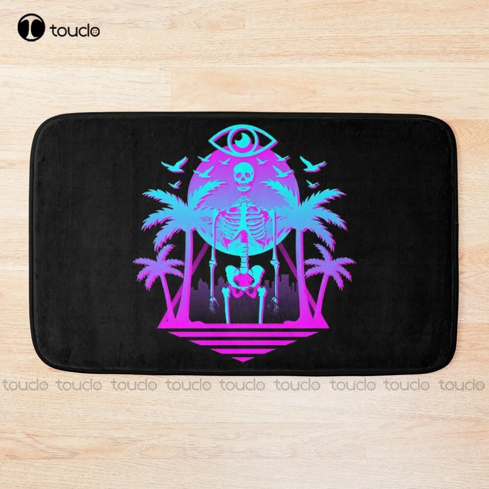 

Radical Retro 80'S Skeleton Bath Mat Anime Bathroom Rugs