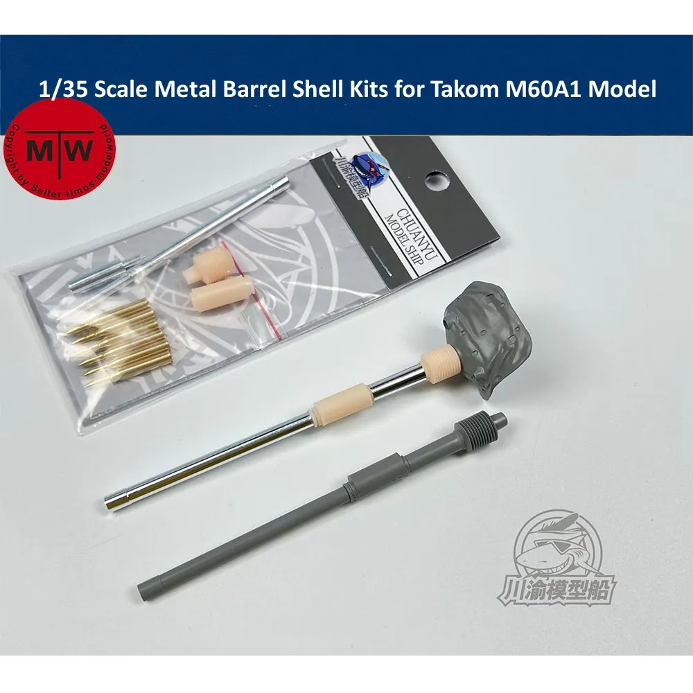 

1/35 Scale M60A1 Tank Metal Barrel Shell Kits for Takom 2142 Model CYT247