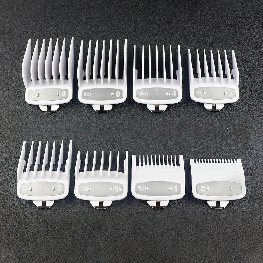 8 Pieces Hair Clipper Guards Cutting Guide Combs For Wahl Clipper Trimmer Attachment Universal Hair Clipper Limit Comb Set
