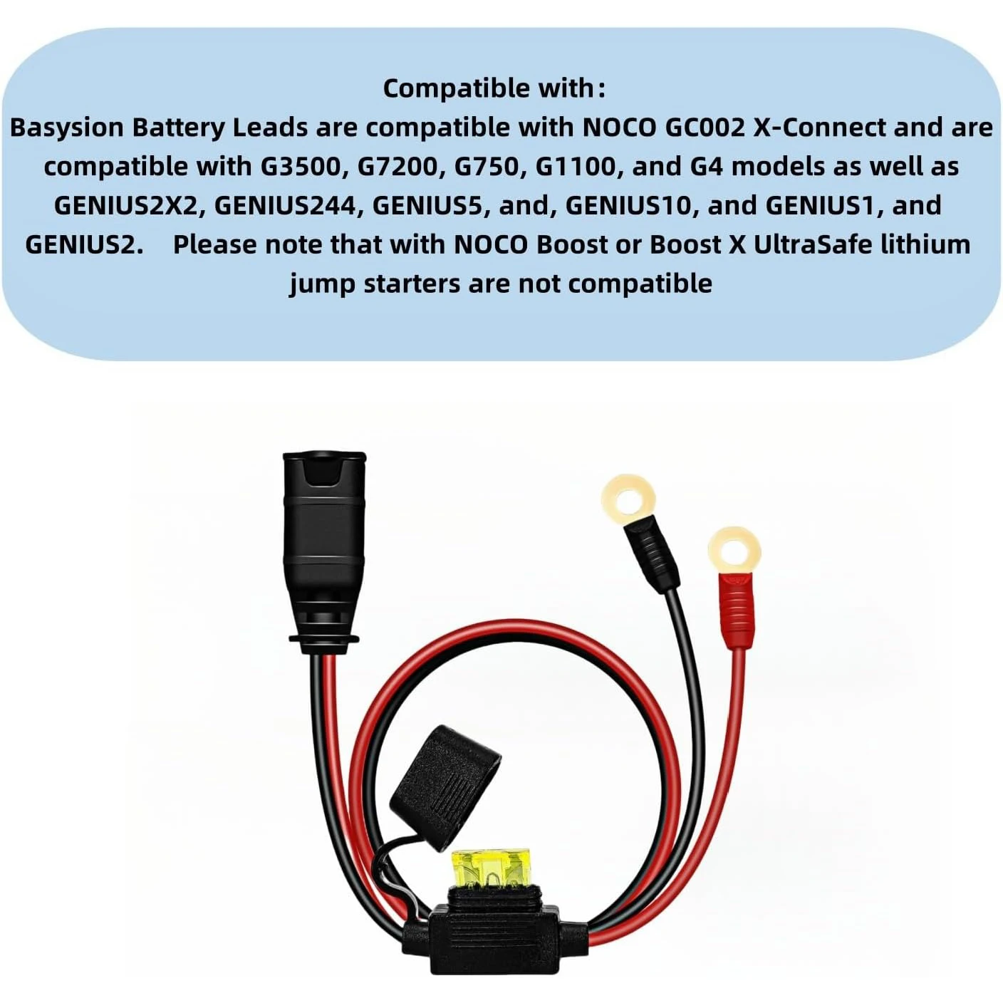 Жгут проводов совместимый с NOCO GC008 X-Connect M10 (10 мм) разъем люверсами для умных
