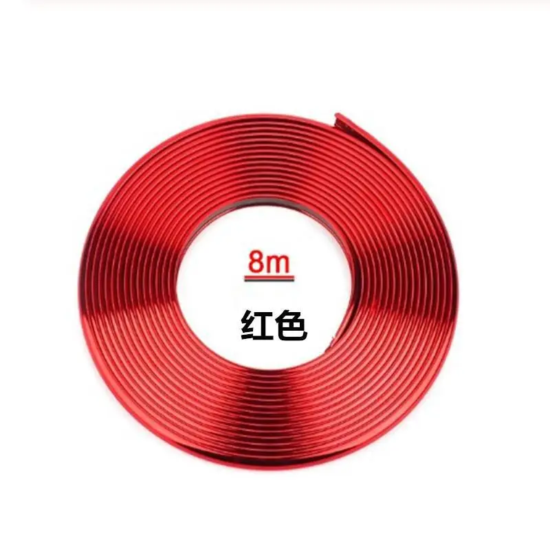 

8 м наклейки для автомобиля, цветные колеса, защитные диски, декоративная полоса, защита шин, резиновая молдинговая отделка, защита шин 5