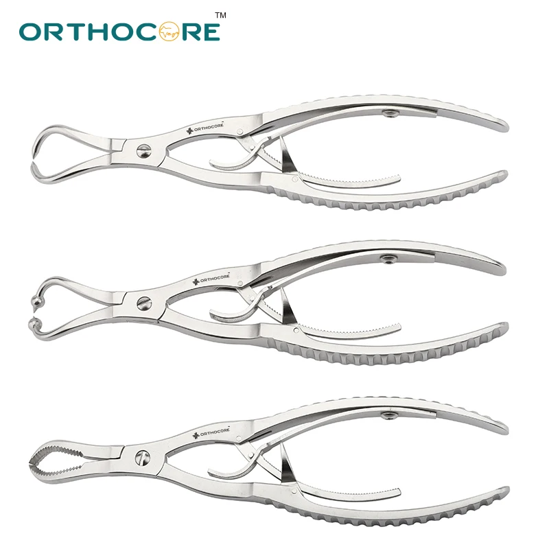 Soft Rachet Reduction Forceps with Points Veterinary Orthopedic Supplie Orthopedic Surgical Instruments enlarge