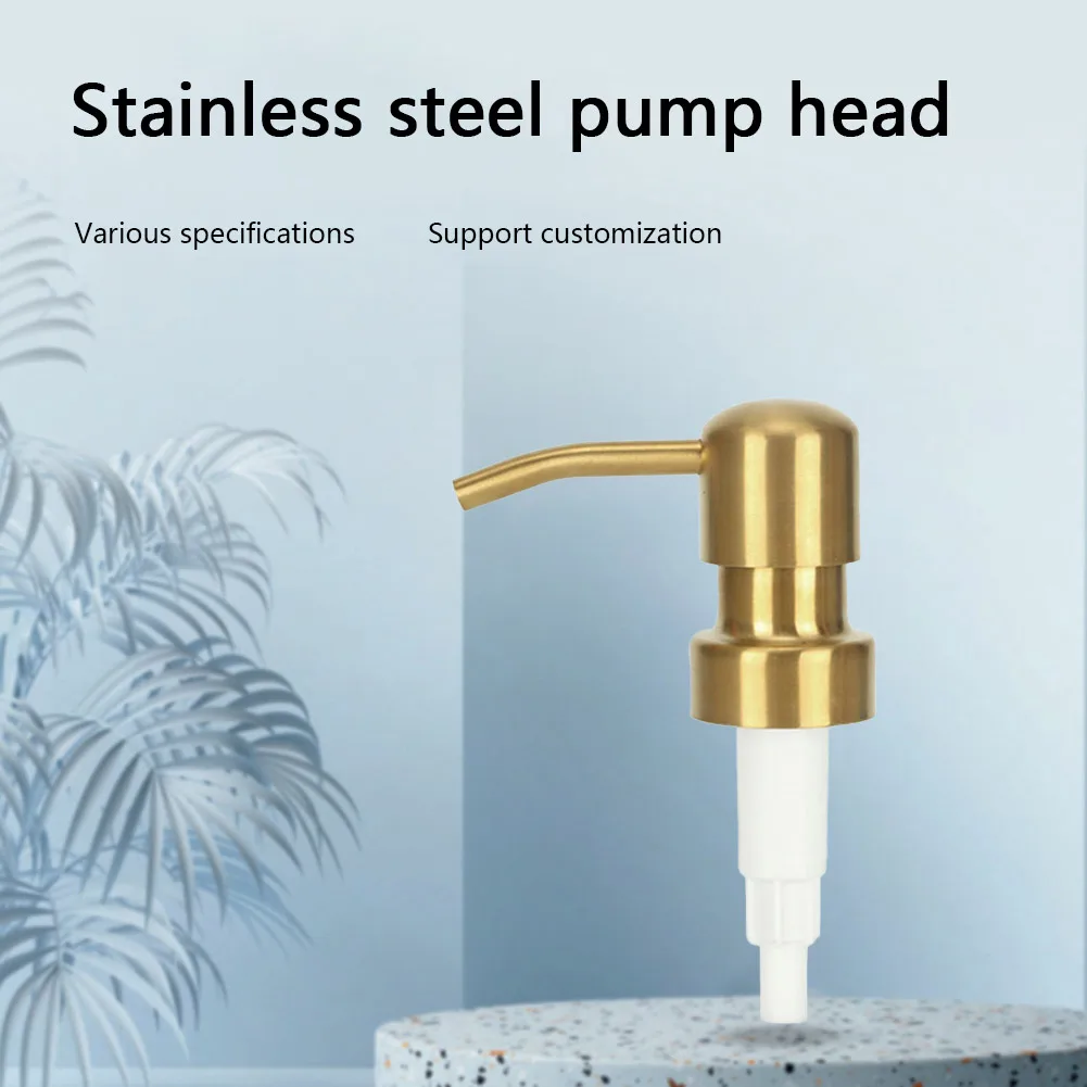 

Stainless Steel Pump Head Push Type Lotion Pump Head Stainless Steel 2CC Pump Body 28 Teeth List: 1x Pump Head