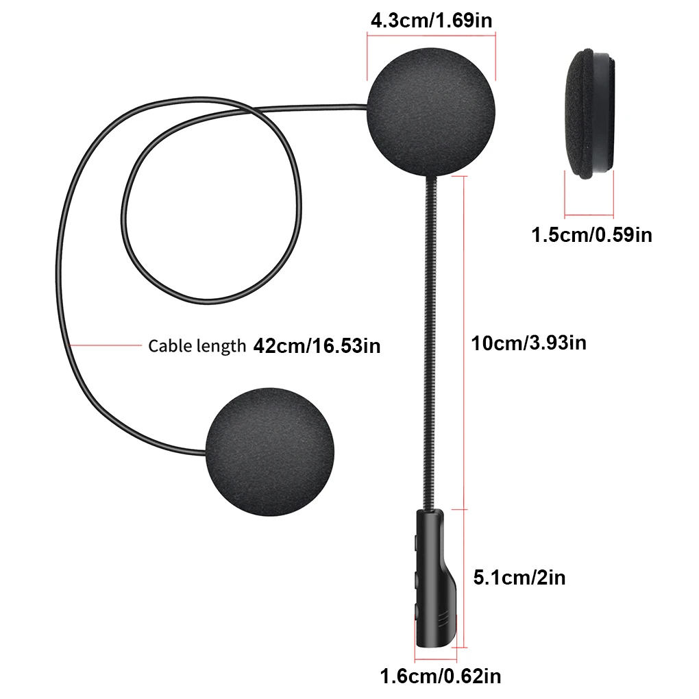 

Motorcycle Helmet Earphones Bluetooth-Compatible 5 0 Motorbikes Headset Wireless Stereo Headphones with Microphone