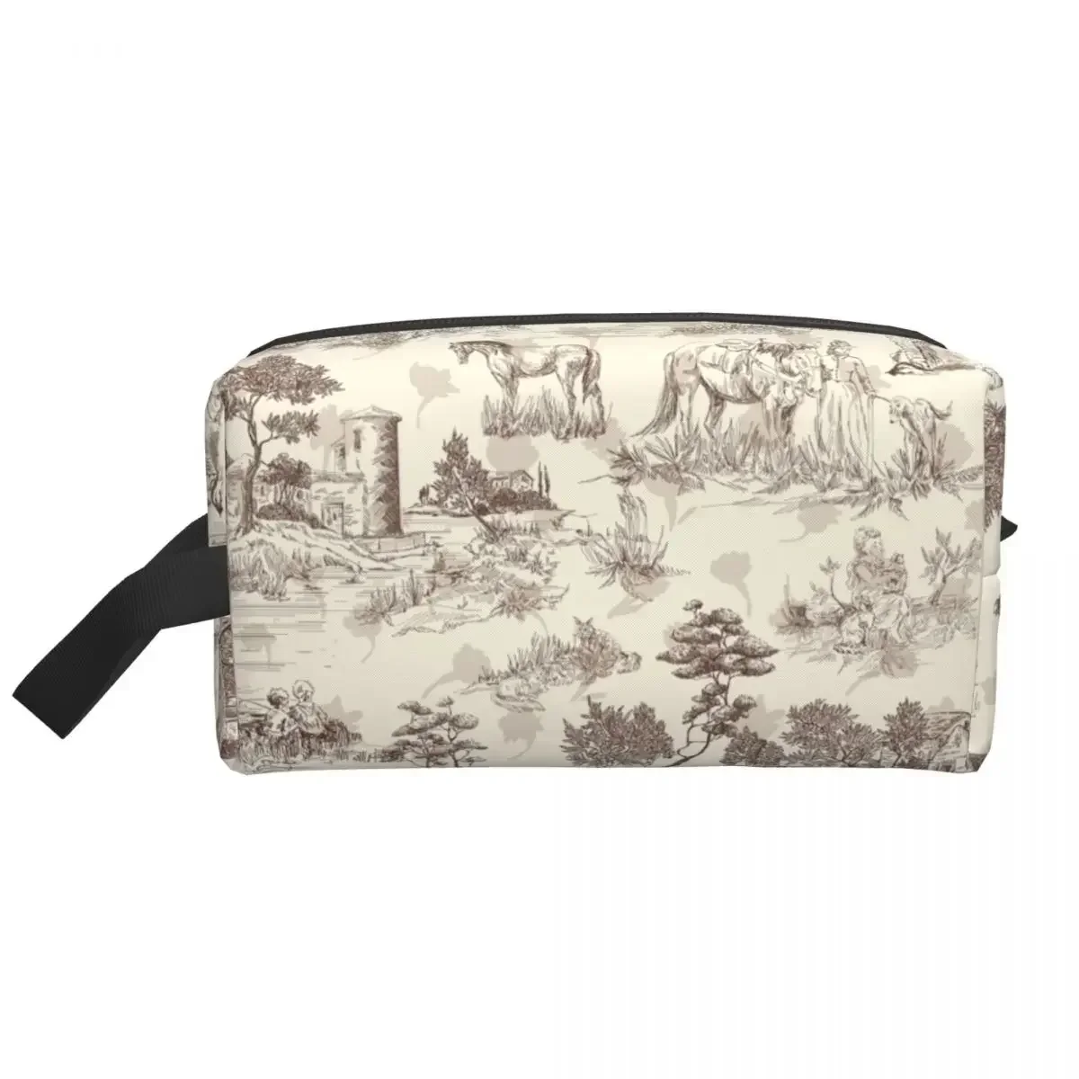 Toile De Jouy Sepia винтажная парижская художественная дизайнерская косметичка женская
