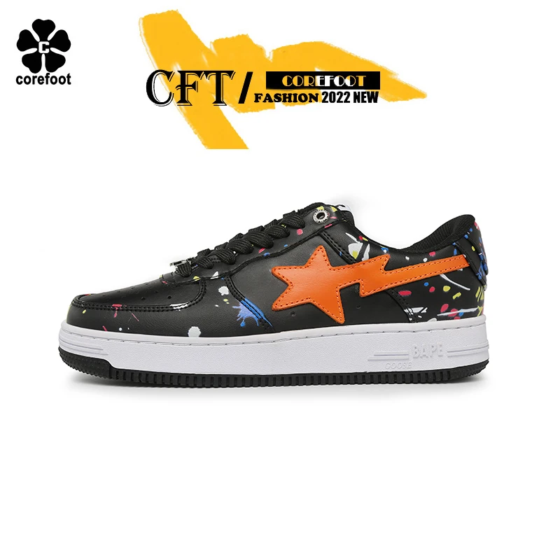 

Кроссовки Bape Goose мужские/женские, классические дышащие сникерсы с брызговиками и чернилами, легкая спортивная обувь для скейтбординга с низ...