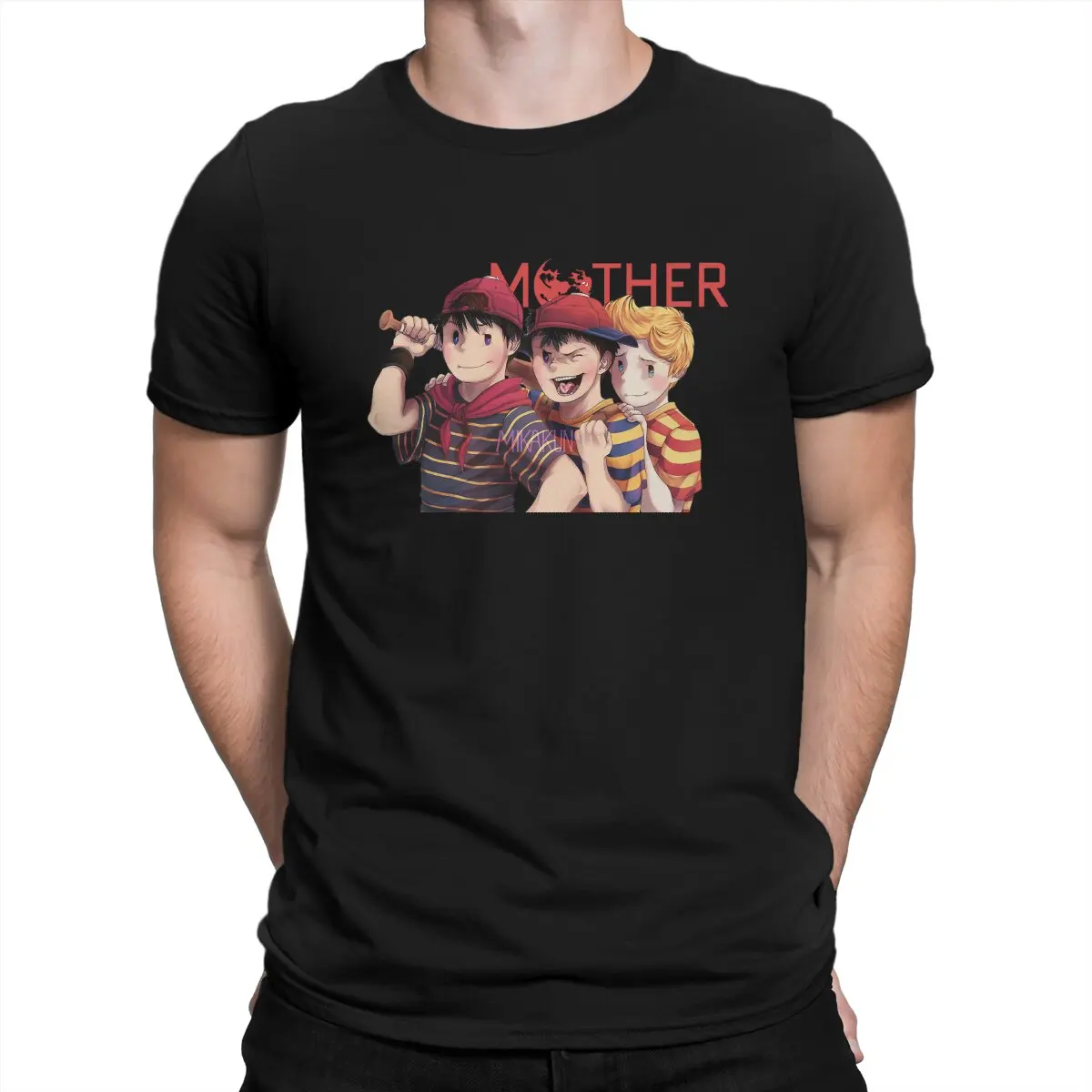 

Mother - Earthbound] T-Shirts Men Mother Earthbound Game Funny Cotton Tee Shirt Round Neck Short Sleeve T Shirts Gift Clothing