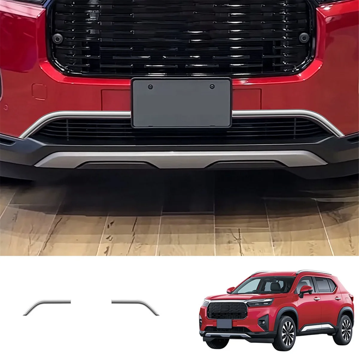 Накладка на передний бампер автомобиля нижняя средняя сетка накладка решетку