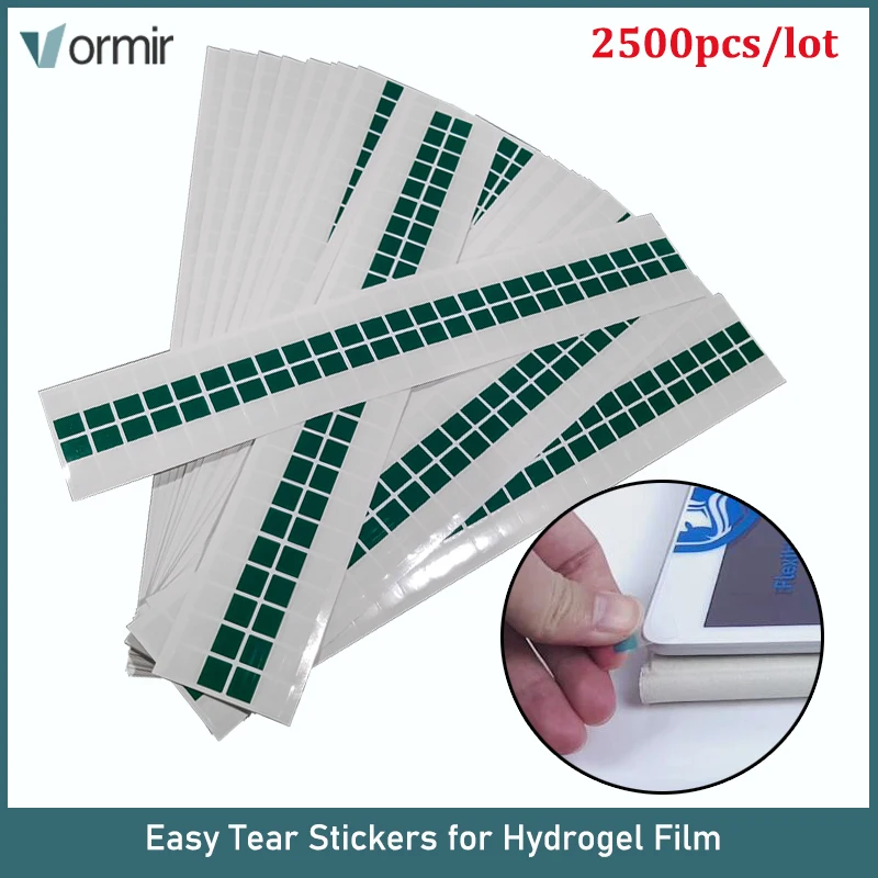 Vormir 2500pc Easy Tear Stickers To Pull Phone Hydrogel Screen Protectors OCA Polarizer Film Laminating Mobilephone Repair Tools