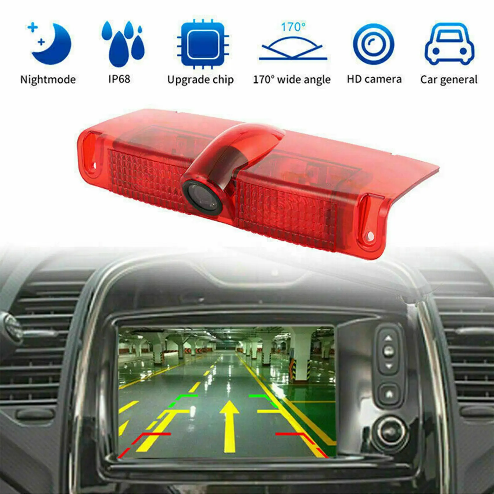 

Car Brake Light Backup Rear View HD Camera for Chevy Express Van for GMC Savana Van