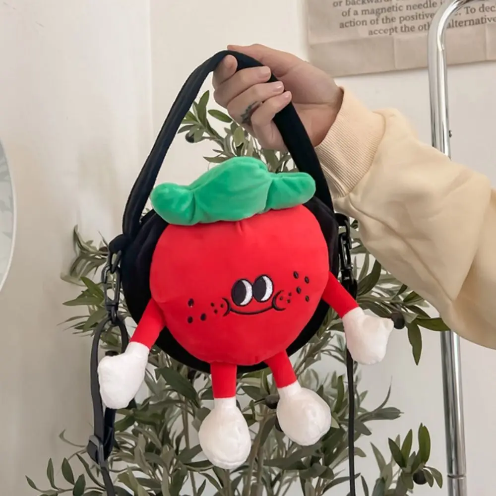 Модная сумка с клубникой и фруктами Kawaii через плечо мультяшная оранжевая на